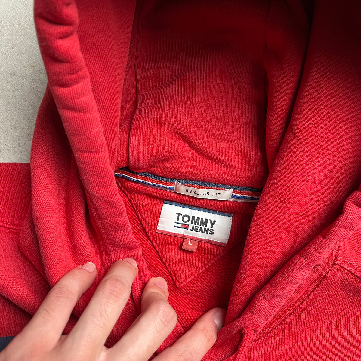 Tommy Jeans piros hoodie