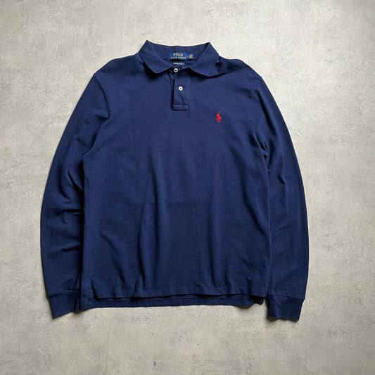 Ralph Lauren sötétkék galléros longsleeve