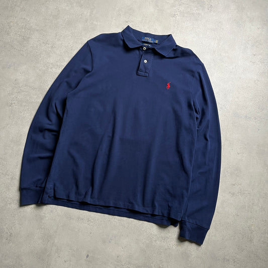 Ralph Lauren sötétkék galléros longsleeve