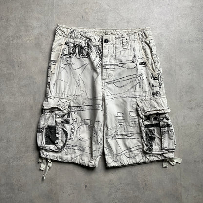 Desigual graphic cargo shorts