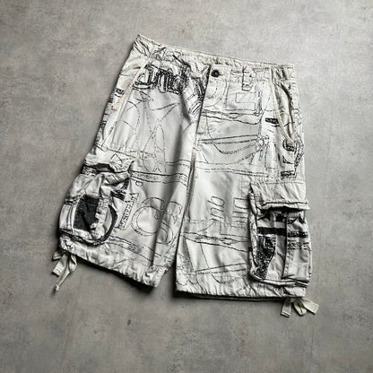 Desigual graphic cargo shorts