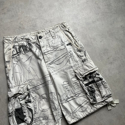 Desigual graphic cargo shorts