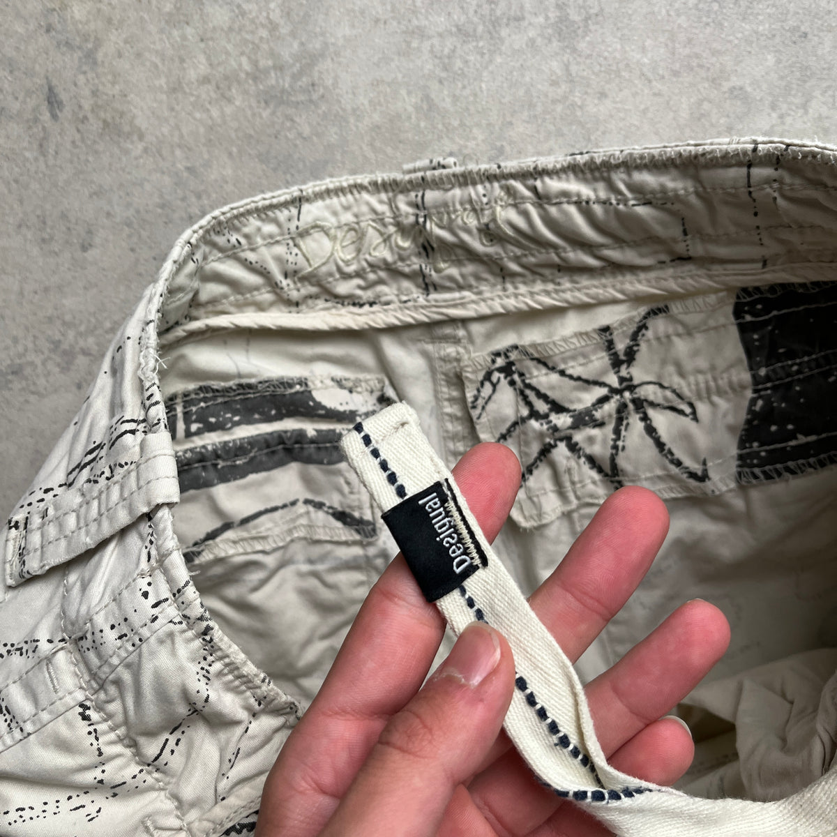 Desigual graphic cargo shorts