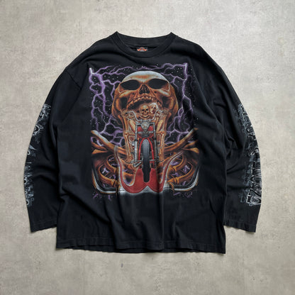 Rock Eagle koponyés biker style longsleeve