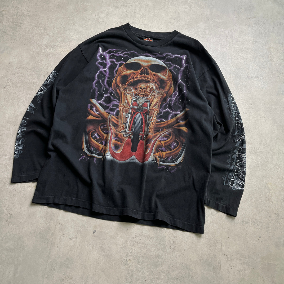 Rock Eagle koponyés biker style longsleeve
