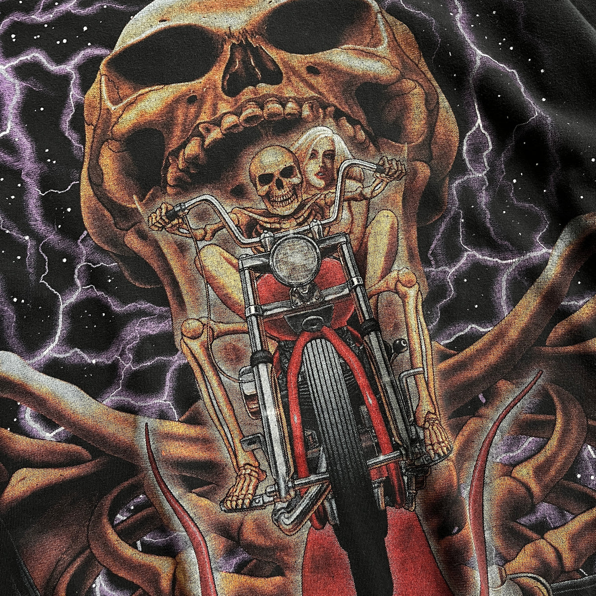 Rock Eagle koponyés biker style longsleeve