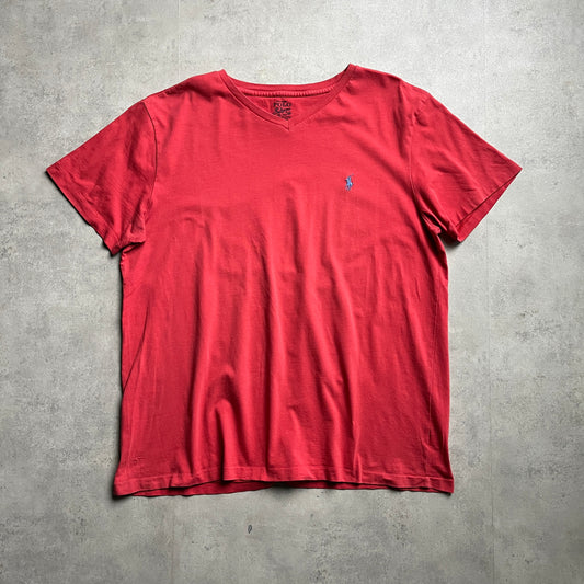 Ralph Lauren v-nyakú téglaszínű póló