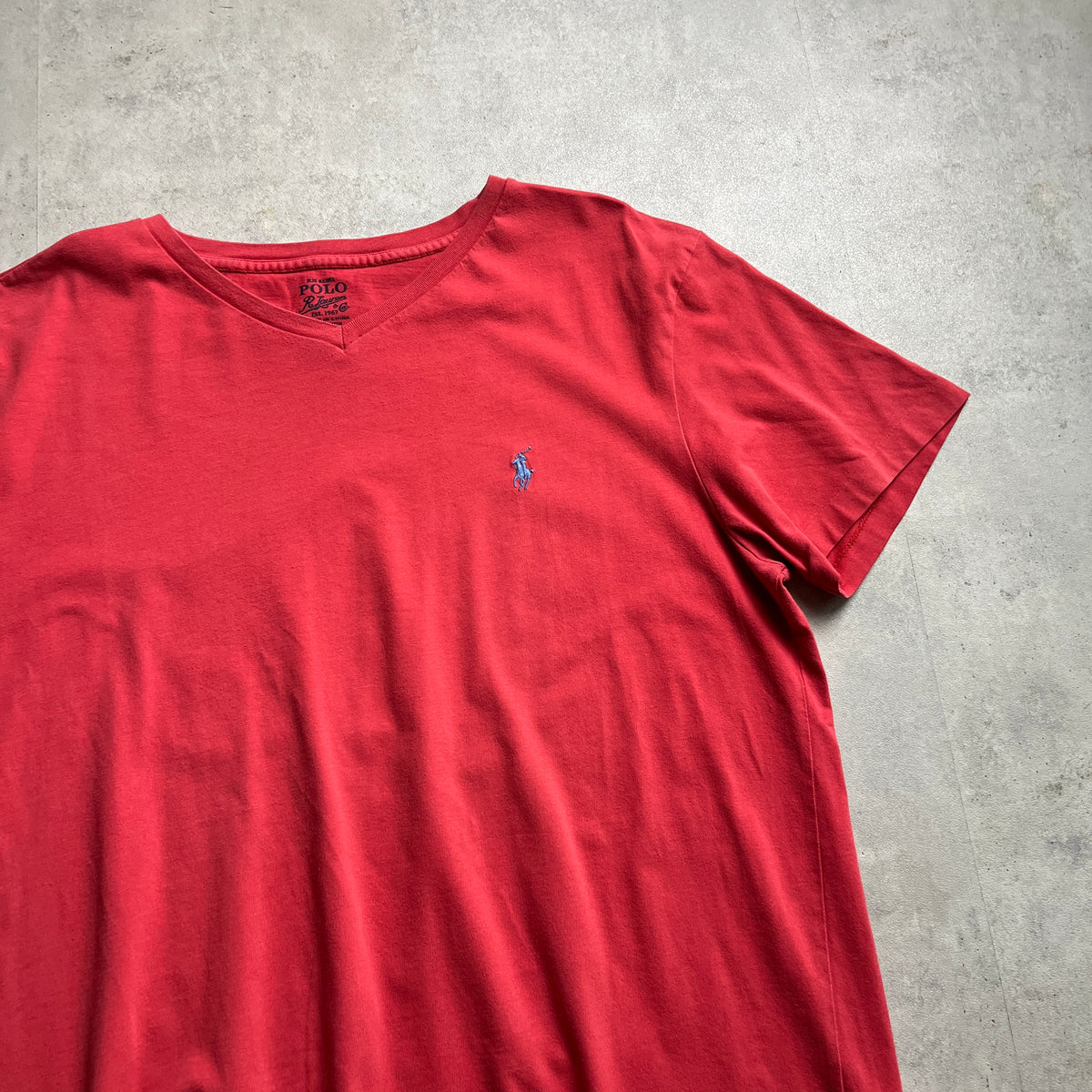 Ralph Lauren v-nyakú téglaszínű póló
