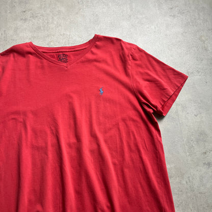 Ralph Lauren v-nyakú téglaszínű póló