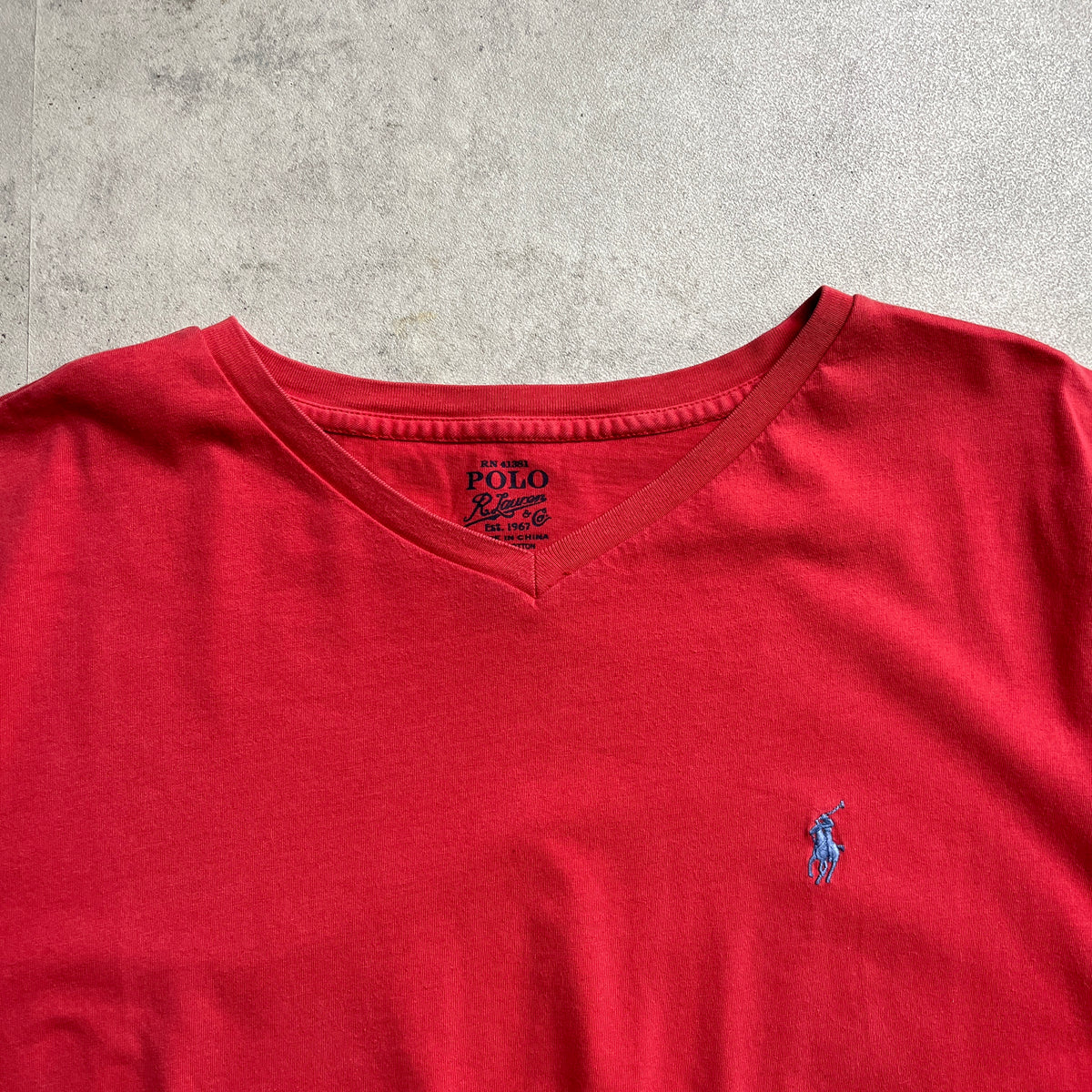 Ralph Lauren v-nyakú téglaszínű póló