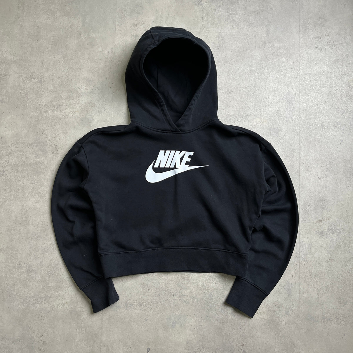 Nike big swoosh cropped hoodie