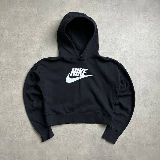 Nike big swoosh cropped hoodie