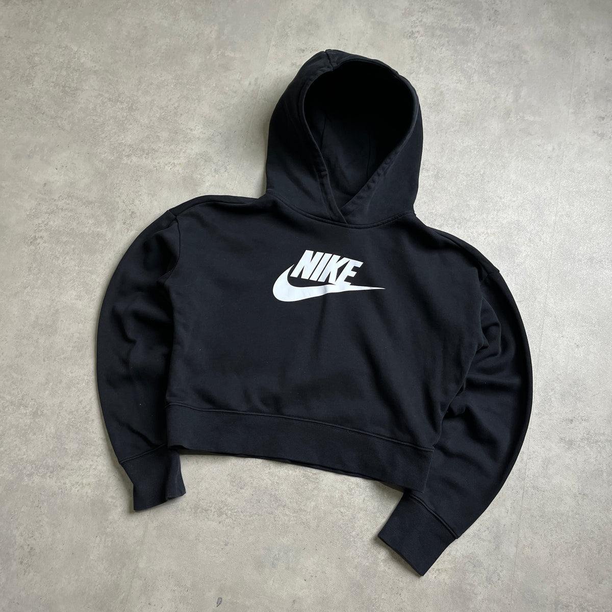 Nike big swoosh cropped hoodie