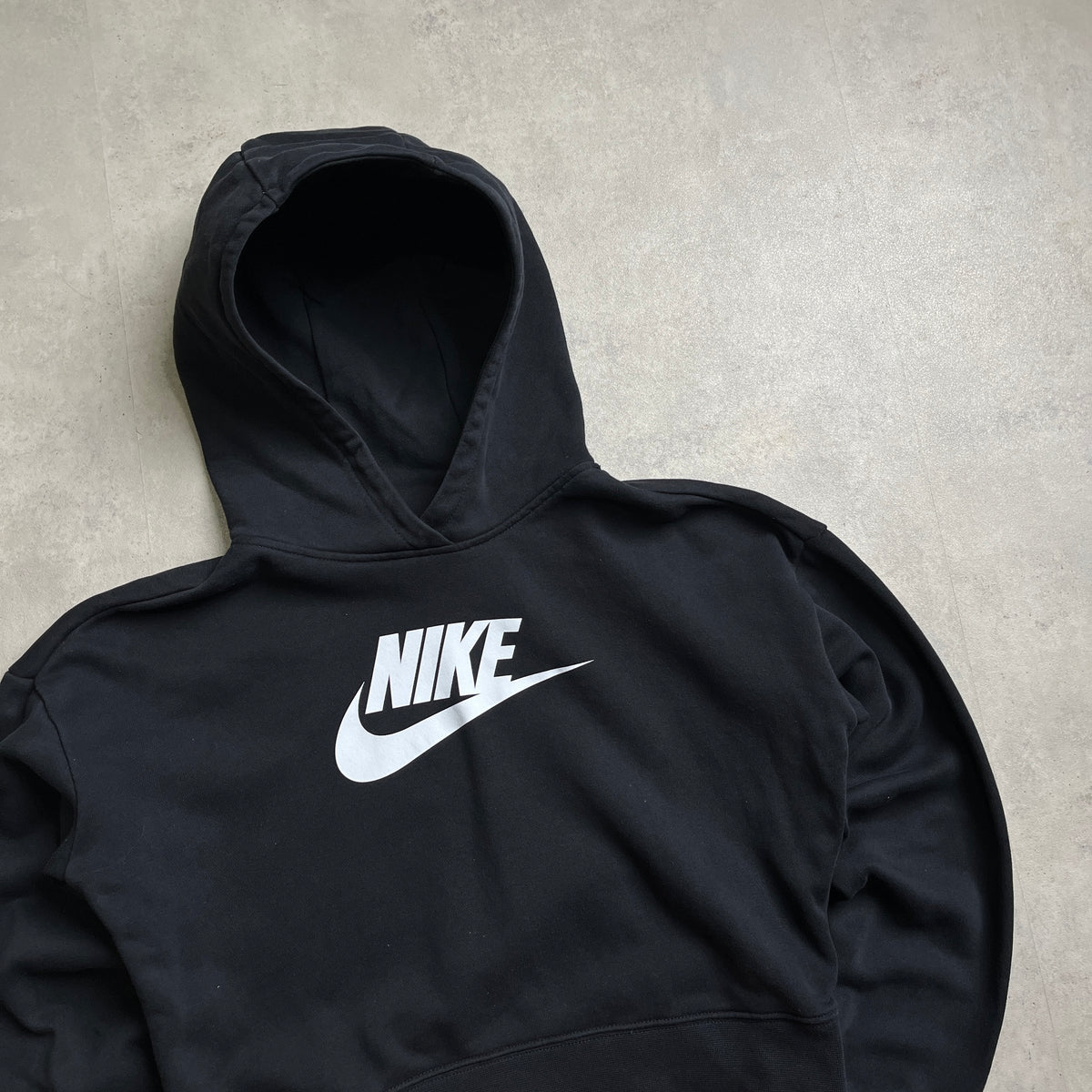 Nike big swoosh cropped hoodie