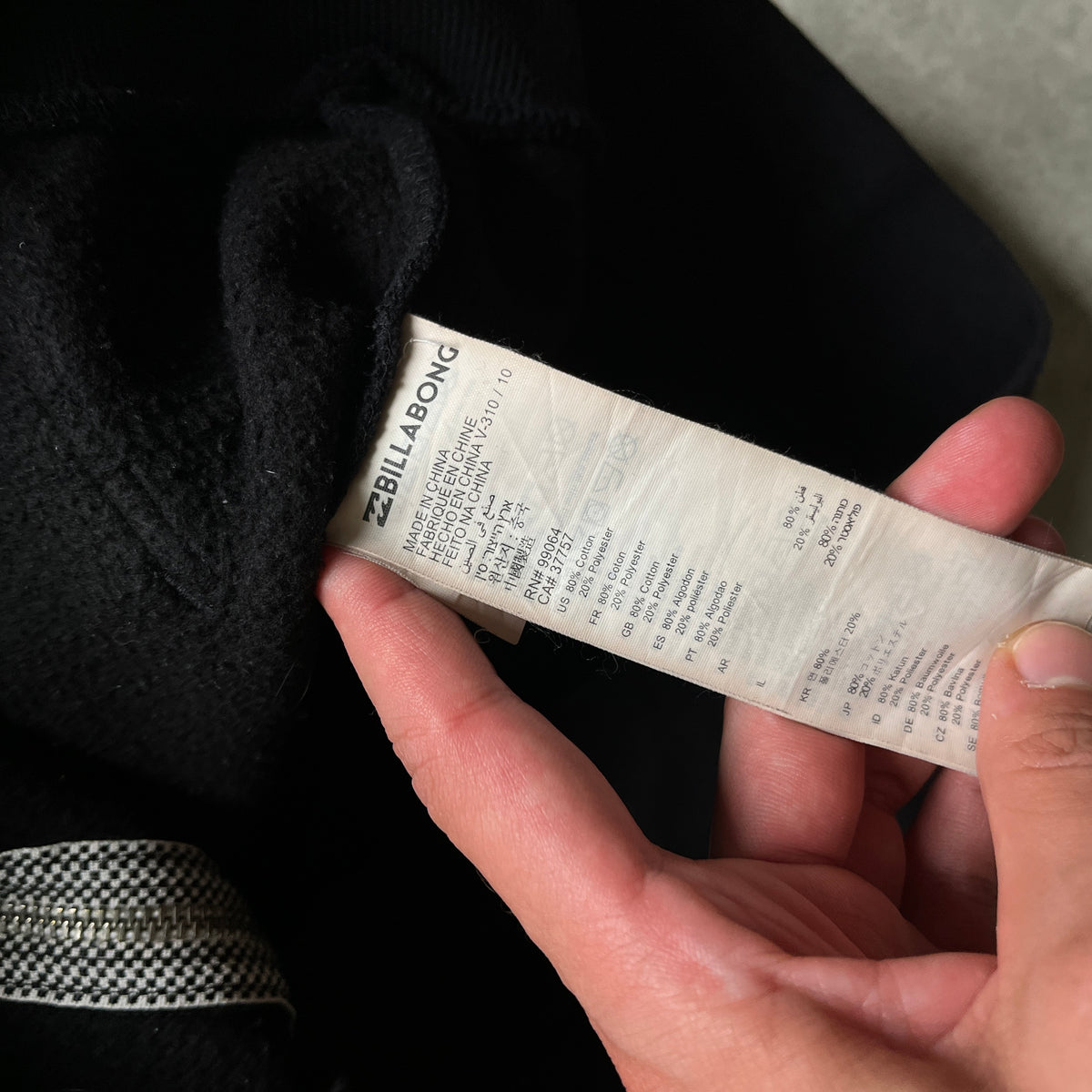 Billabong zipup hoodie