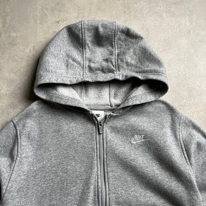 Nike szürke club logo zipup hoodie