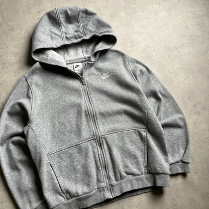 Nike szürke club logo zipup hoodie