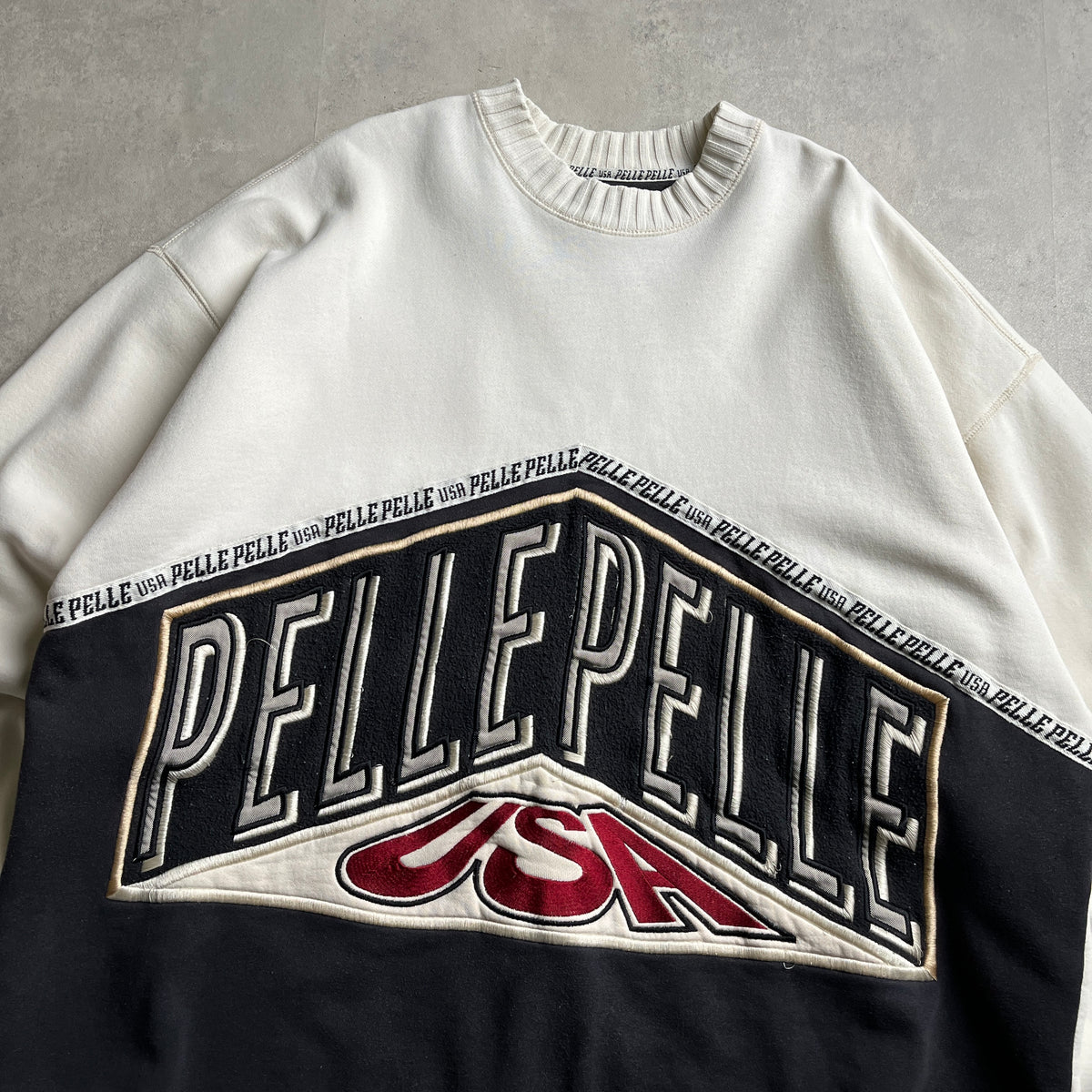 Vintage Pelle Pelle kötött pulóver