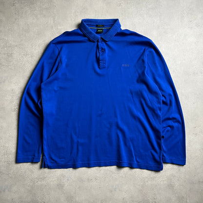 Hugo Boss kék galléros longsleeve
