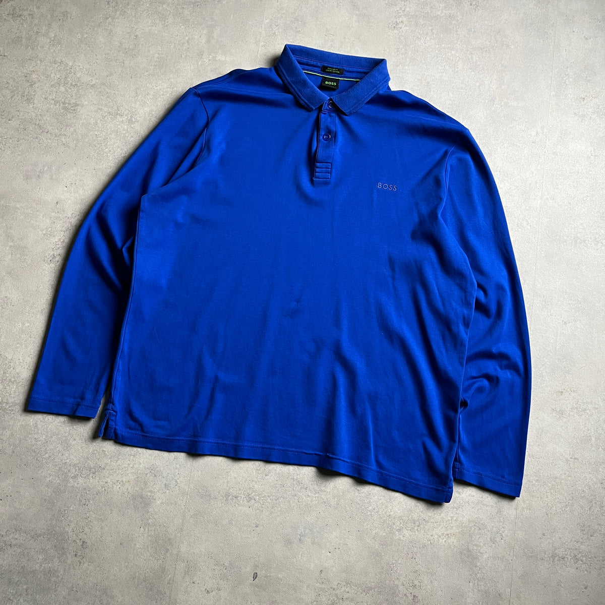 Hugo Boss kék galléros longsleeve