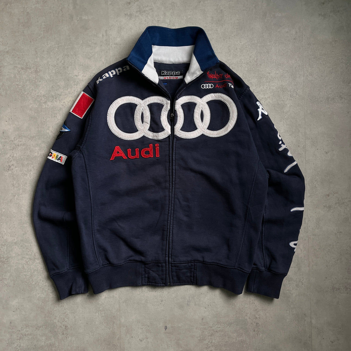 Vintage Kappa Audi Racing zipup pulóver