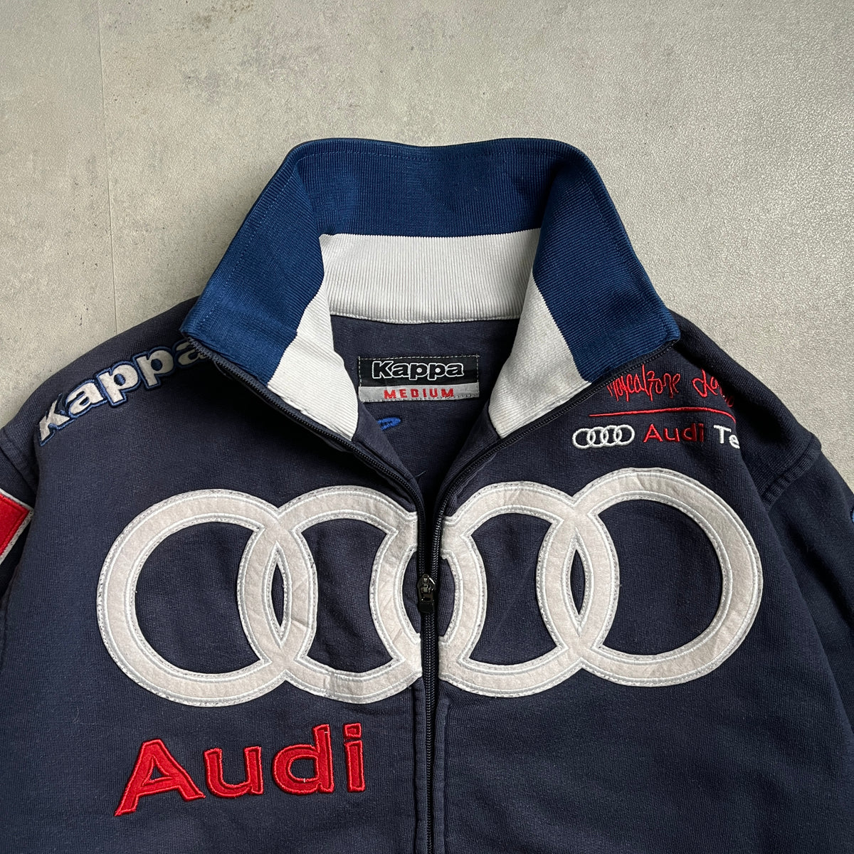 Vintage Kappa Audi Racing zipup pulóver