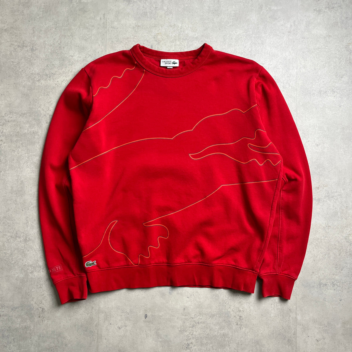 Lacoste piros graphic crewneck