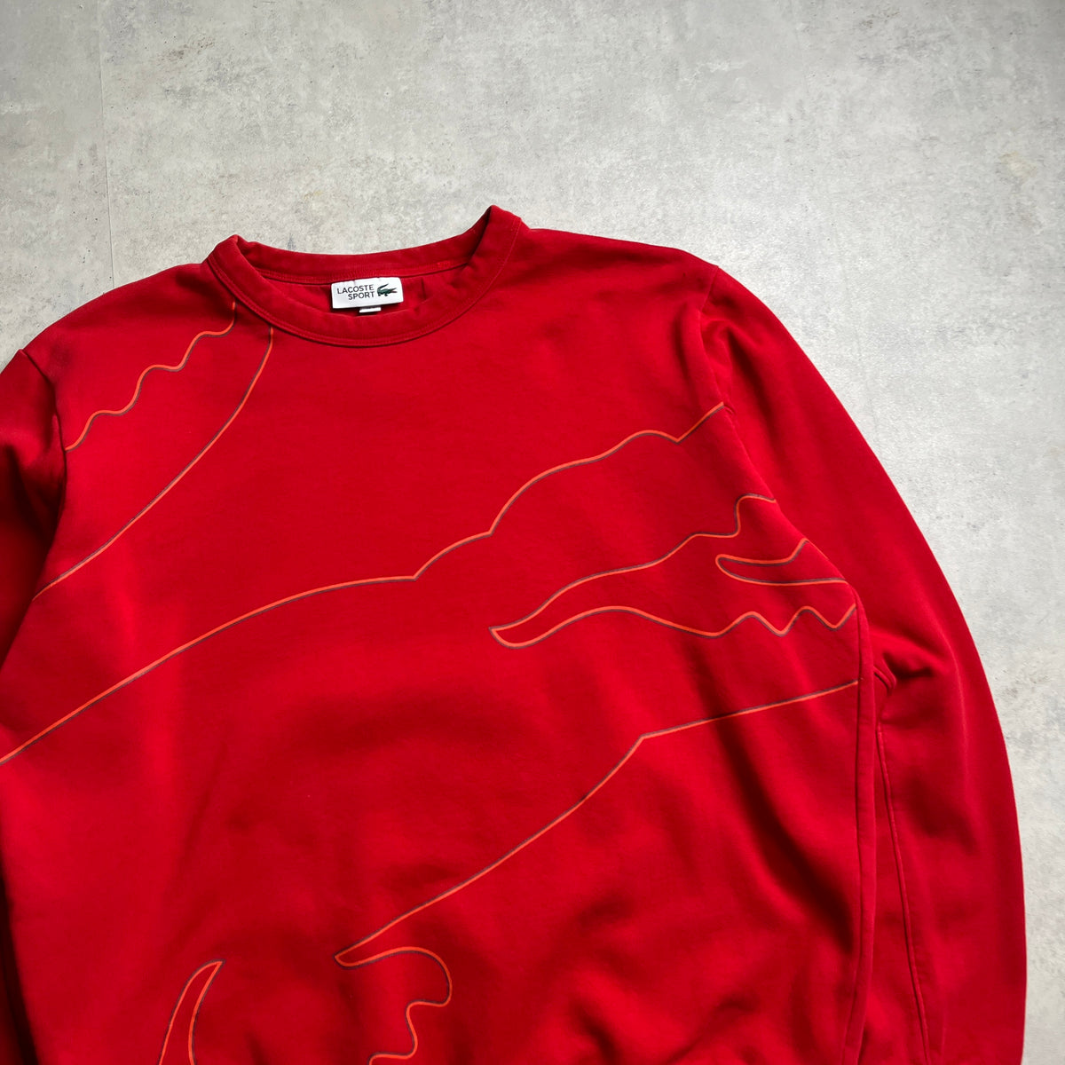 Lacoste piros graphic crewneck