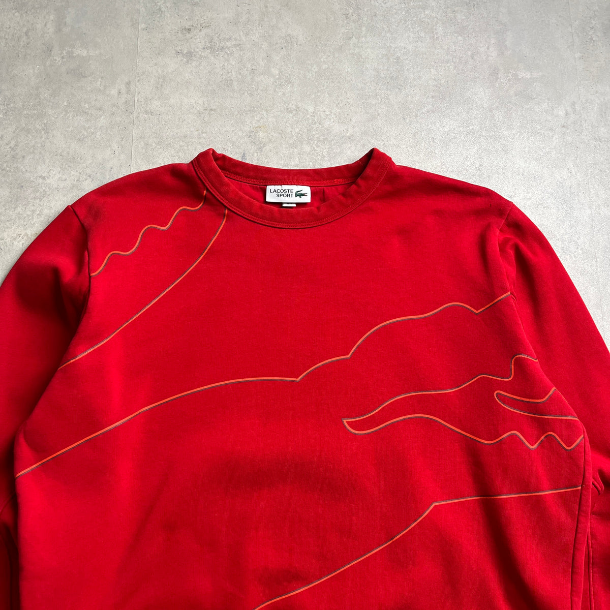 Lacoste piros graphic crewneck
