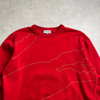 Lacoste piros graphic crewneck