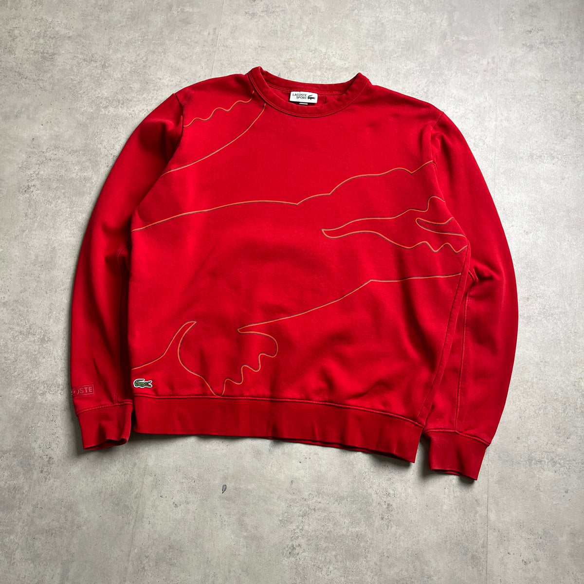 Lacoste piros graphic crewneck