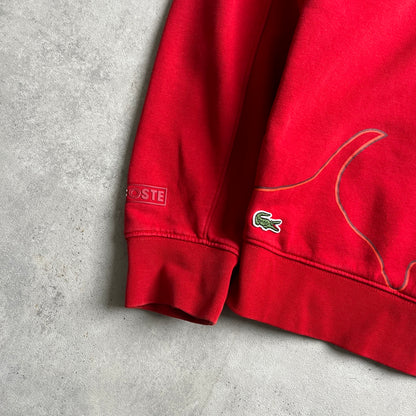 Lacoste piros graphic crewneck