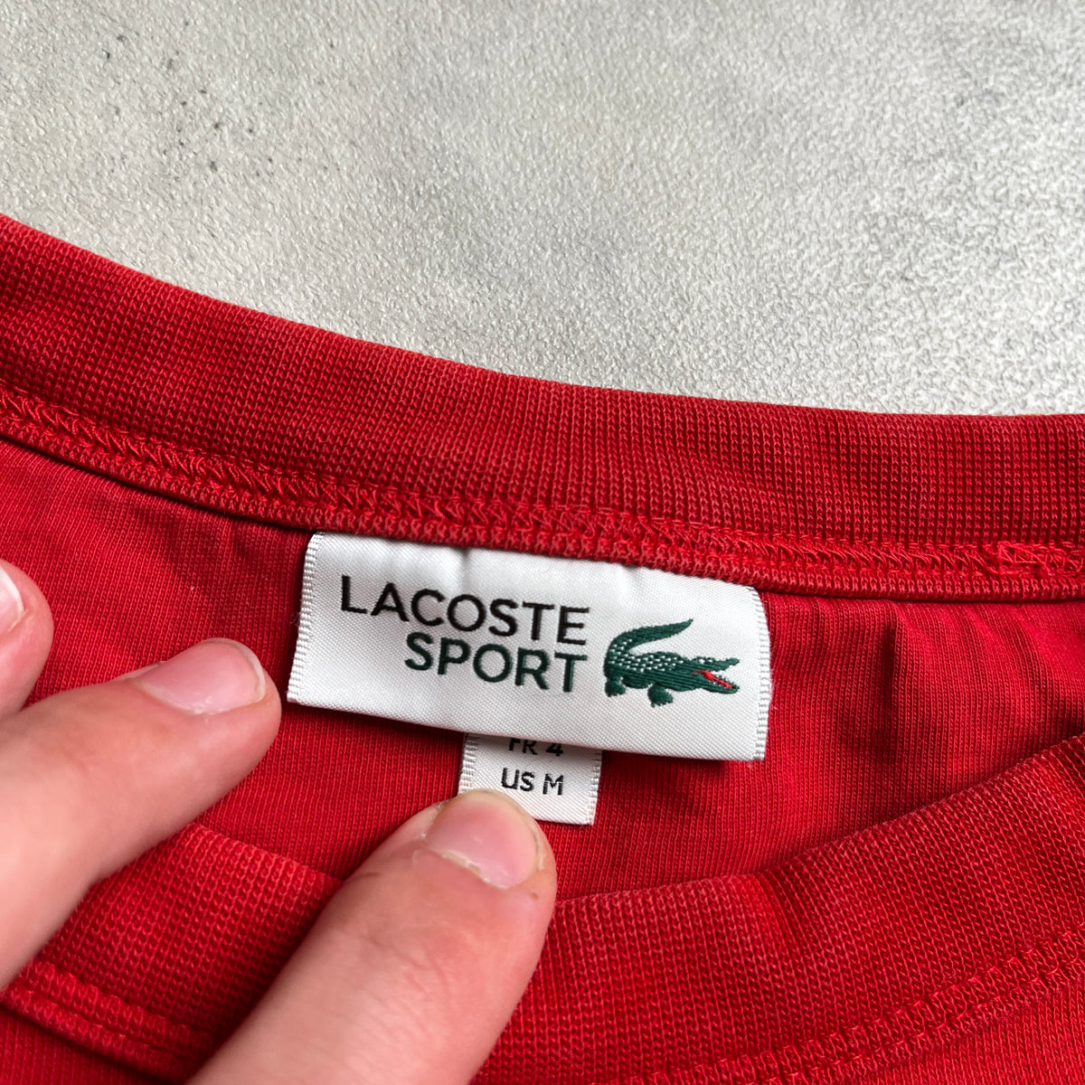 Lacoste piros graphic crewneck