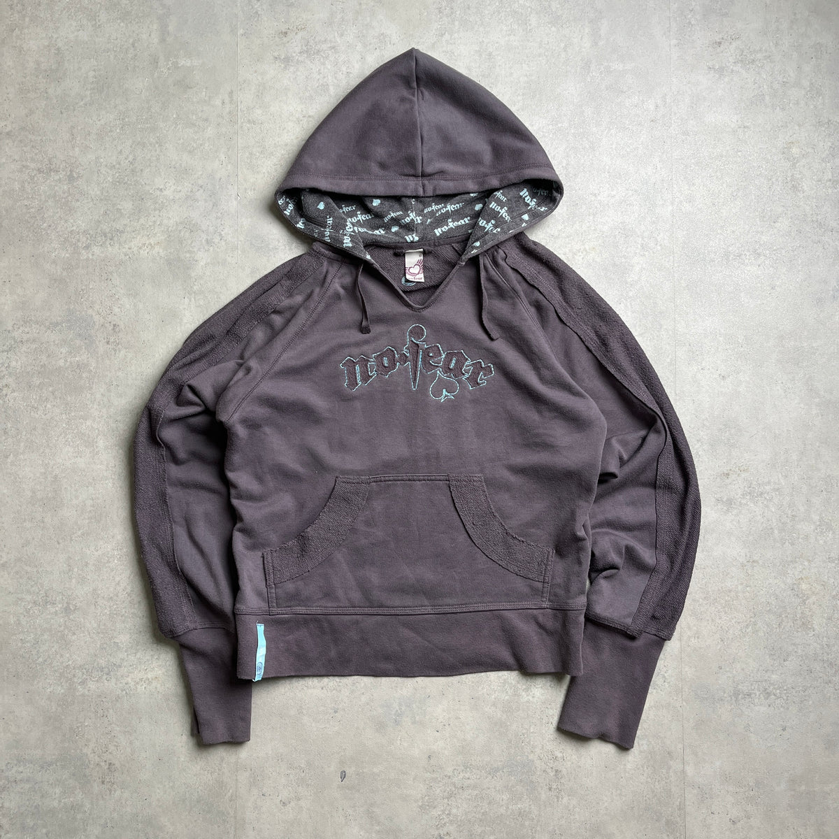Y2K No Fear v-neck hoodie