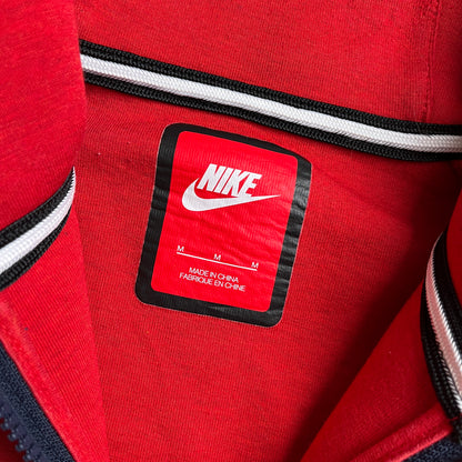 Nike piros tech fleece zipup hoodie