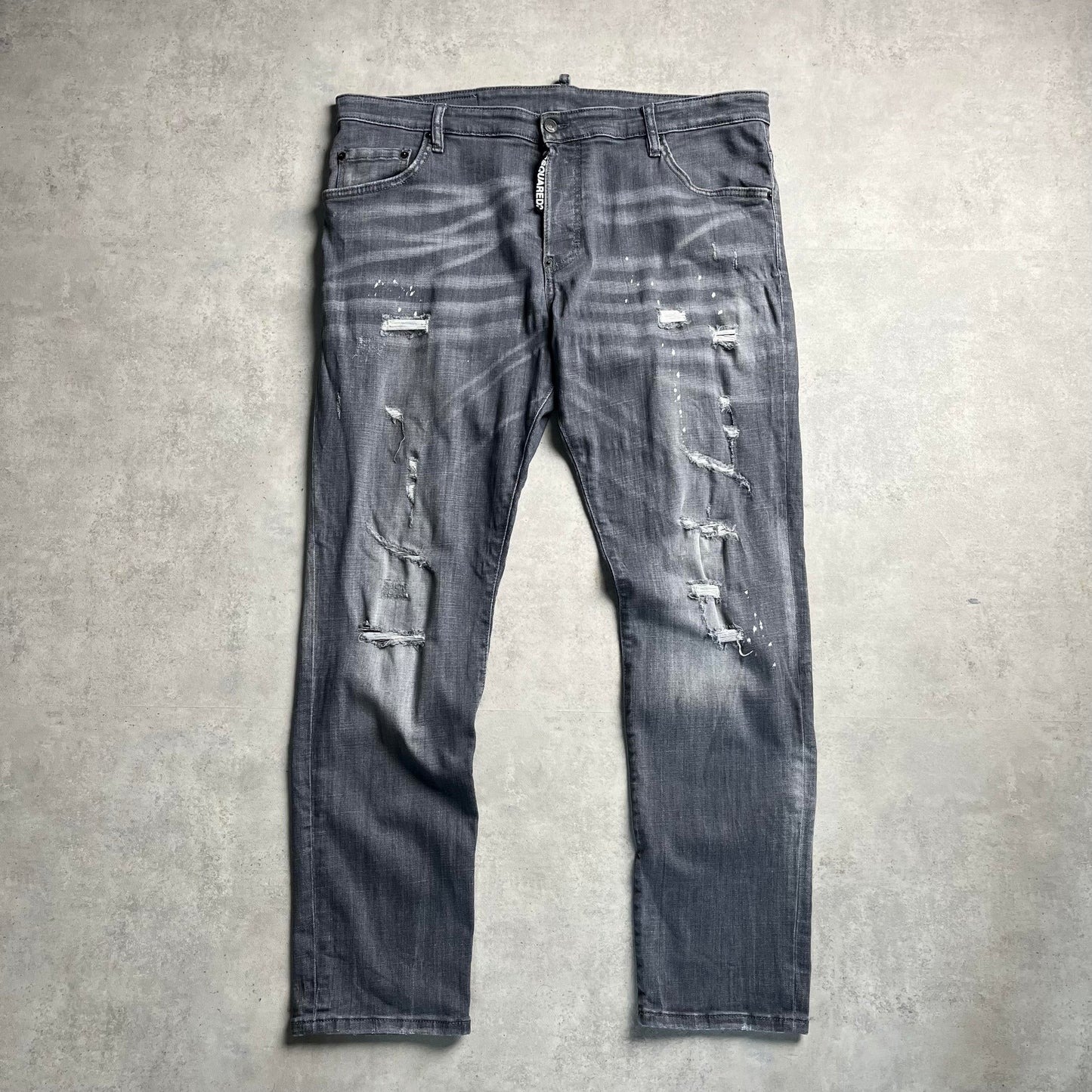 Dsquared2 szürke szaggatott farmernadrág