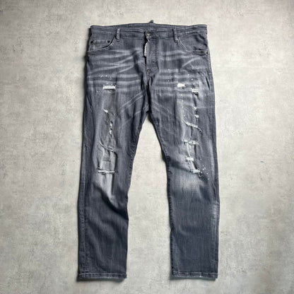 Dsquared2 szürke szaggatott farmernadrág