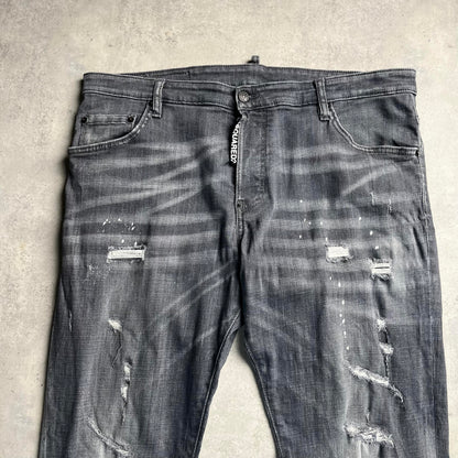 Dsquared2 szürke szaggatott farmernadrág